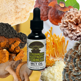 8 Mushroom Nootropic Formula | 1 Ounce | MCT OIL Nano Infused